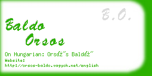 baldo orsos business card